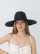 Шляпа соломенная Федора с широкими полями D.Hats черная 3093123445 фото 2