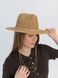 Шляпа Федора женская D.Hats из рафия с двойной цепью золото коричневая 2301986098 фото 1