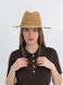 Шляпа Федора женская D.Hats из рафия с двойной цепью золото коричневая 2301986098 фото 4