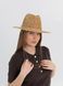 Шляпа Федора женская D.Hats из рафия с двойной цепью золото коричневая 2301986098 фото 6