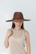 Капелюх солом'яний Федора з полями 11 см D.Hats коричневий з ланцюгом 3093128152 фото 7