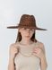 Капелюх солом'яний Федора з полями 11 см D.Hats коричневий з ланцюгом 3093128152 фото 2