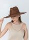 Капелюх солом'яний Федора з полями 11 см D.Hats коричневий з ланцюгом 3093128152 фото 5