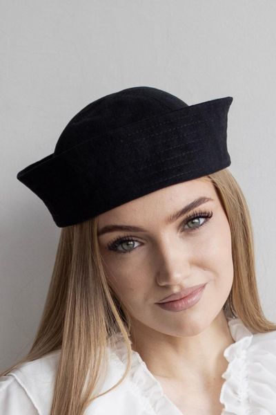 Панама матроса з атласною стрічкою літня D.Hats чорного кольору 2591030130 фото