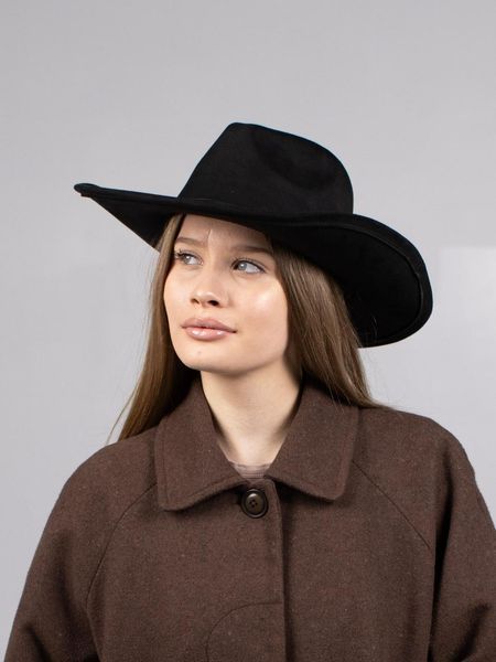 Капелюх ковбойка замшевий D.Hats колір чорний 2869559200 фото