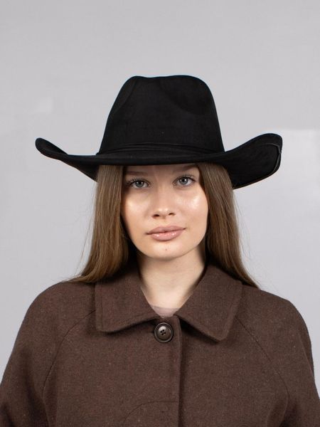 Капелюх ковбойка замшевий D.Hats колір чорний 2869559200 фото