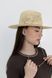 Шляпа Федора из рафия с золотистой цепью с жемчужинами D.Hats бежевая 3043155053 фото 4