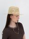 Шляпа Федора из рафия с золотистой цепью с жемчужинами D.Hats бежевая 3043155053 фото 2