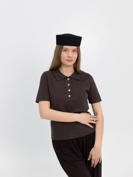 Шляпа таблетка коттоновая D.Hats цвет черный 2979559132 фото