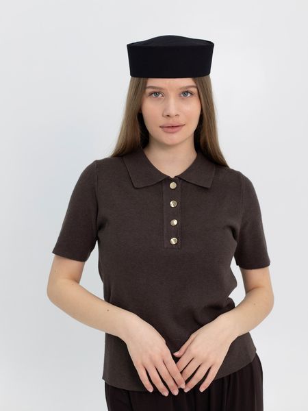 Шляпа таблетка коттоновая D.Hats цвет черный 2979559132 фото