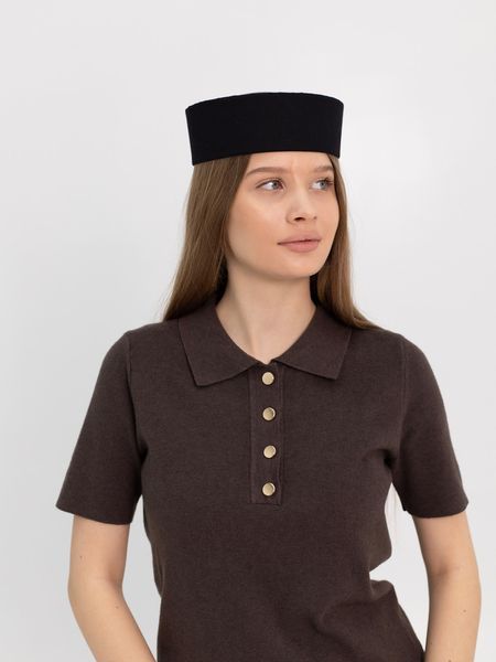 Шляпа таблетка коттоновая D.Hats цвет черный 2979559132 фото