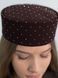 Шляпа таблетка с камушками D.Hats Коричневый 2979571053 фото 3