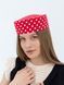 Капелюх таблетка котонова в горох D.Hats колір червоний 3041921517 фото 1