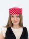 Капелюх таблетка котонова в горох D.Hats колір червоний 3041921517 фото 2