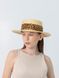 Соломенная шляпа канотье с широкой лентой принт лео D.Hats 3155039332 фото 2