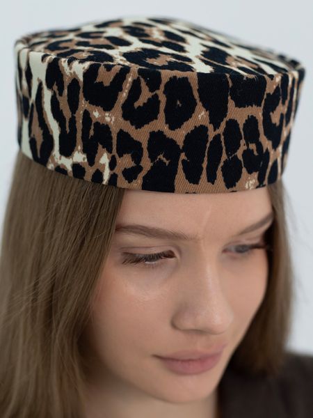 Шляпа таблетка коттоновая D.Hats принт леопард 2980075580 фото