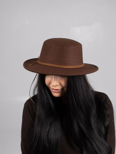 Капелюх жіночий канотьє D.Hats колір коричневий 2524727013 фото