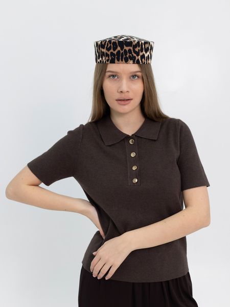 Шляпа таблетка коттоновая D.Hats принт леопард 2980075580 фото