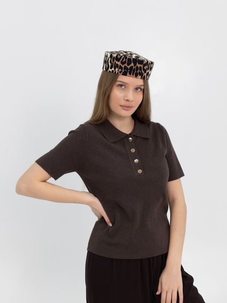 Шляпа таблетка коттоновая D.Hats принт леопард 2980075580 фото