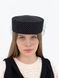 Капелюх таблетка з вуаллю котонова в дрібний горох D.Hats колір чорний 3041922233 фото 2