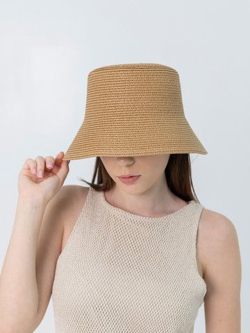 Капелюх панама літній з рафії D.Hats колір коричневий 3114175748 фото