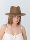 Капелюх федора з золотистим ланцюгом з серцями D.Hats Коричневий 3111249846 фото 1