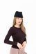 Пилотка из кашемира расшита стеклярусом D.Hats черного цвета. 2800830858bid фото 6