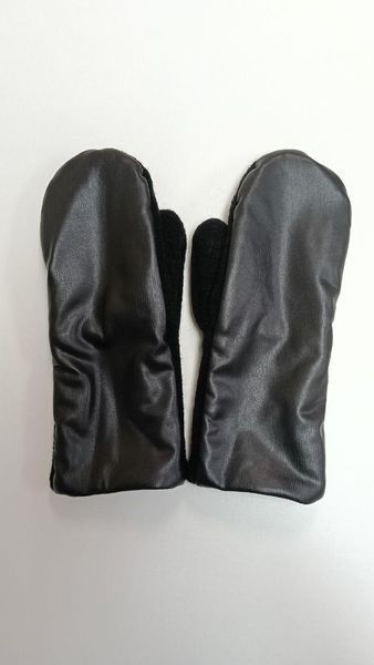 Теплі жіночі рукавиці комбіновані D.Hats чорного кольору 3193518365 фото