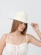Капелюх федора з серебристим ланцюгом D.Hats Молочний 3112937860 фото 1