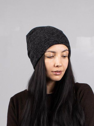 Шапка панчоха з ангори утеплена на зиму D.Hats темно сіра 2871174886 фото