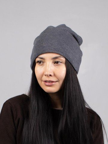 Шапка панчоха з ангори утеплена на зиму D.Hats сірого кольору 2871180384 фото