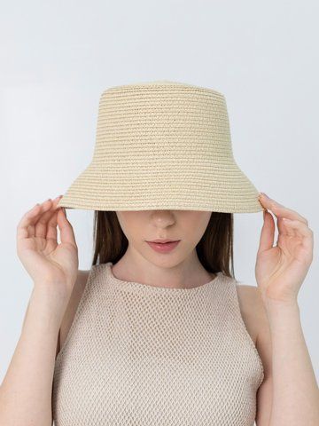 Капелюх панама літній з рафії D.Hats колір бежевий 3114178030 фото