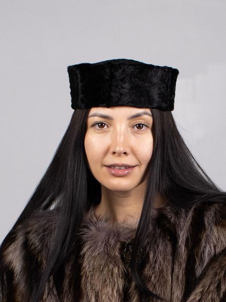 Капелюх таблетка Каракуль D.Hats чорного кольору 2868612469 фото