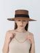 Соломенная шляпа Канотье с полями 10 см с цепью D.Hats коричневого цвета 3118250947 фото 2